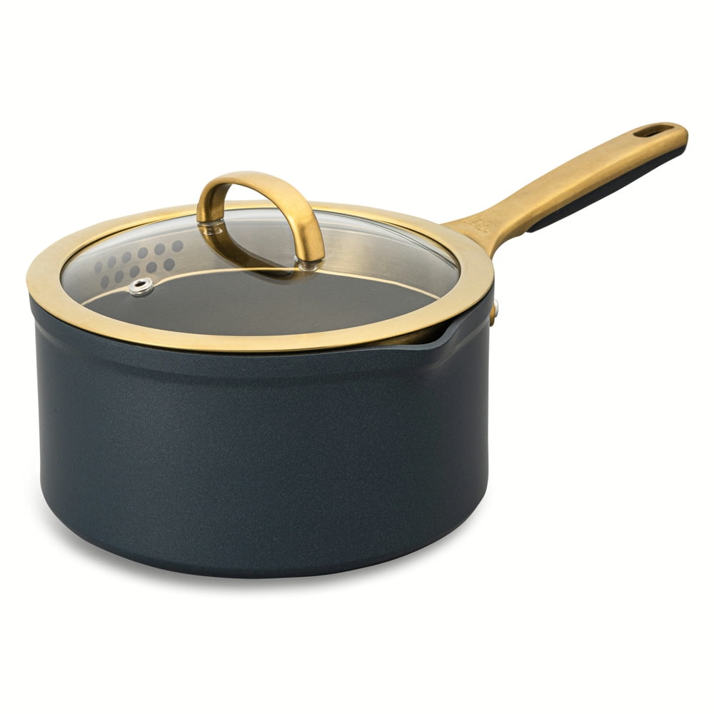 Thyme & Table 3.5 QT Non-Stick Supreme Collection Saucepan - Atlantic Blue