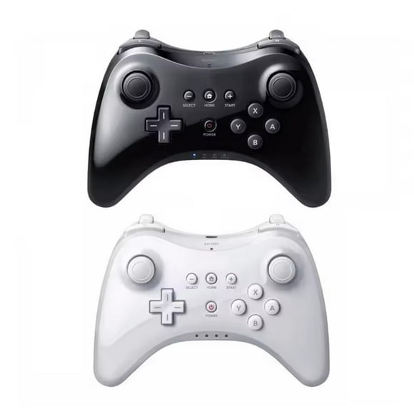 Manette Wii U, Manette Analogique Double Bluetooth rechargeable pour Manette Wii U Pro avec Câble de Chargement Usb
