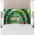 thumbnail image 1 of Garden Headboard, Flower Arches Pathway in Ornamental Plants Greenery Romantic Picture, Upholstered Decorative Metal Bed Headboard with Memory Foam, Twin Size, Green Red, by Ambesonne, 1 of 4