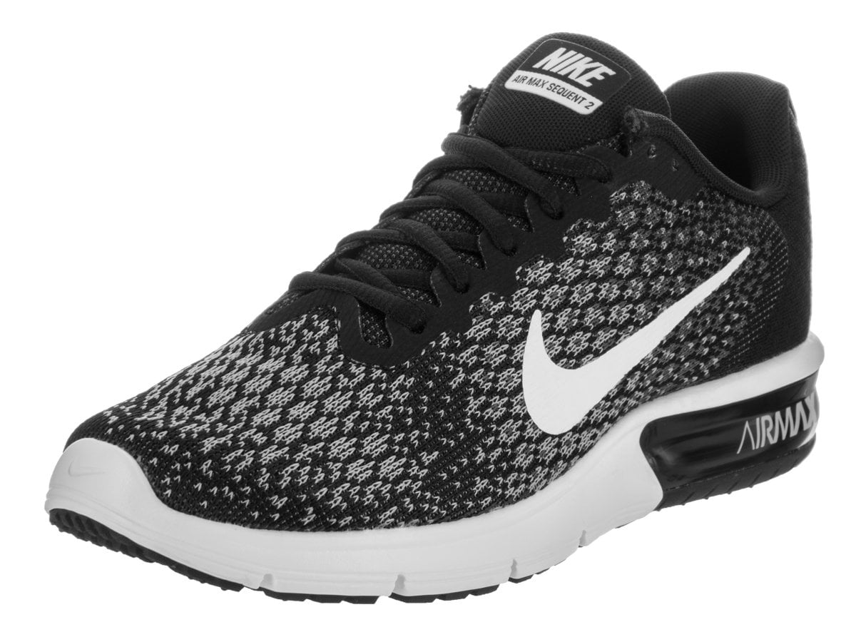 Nike 852465-002 : Women's Air Max Sequent 2 Running Shoe Black/White