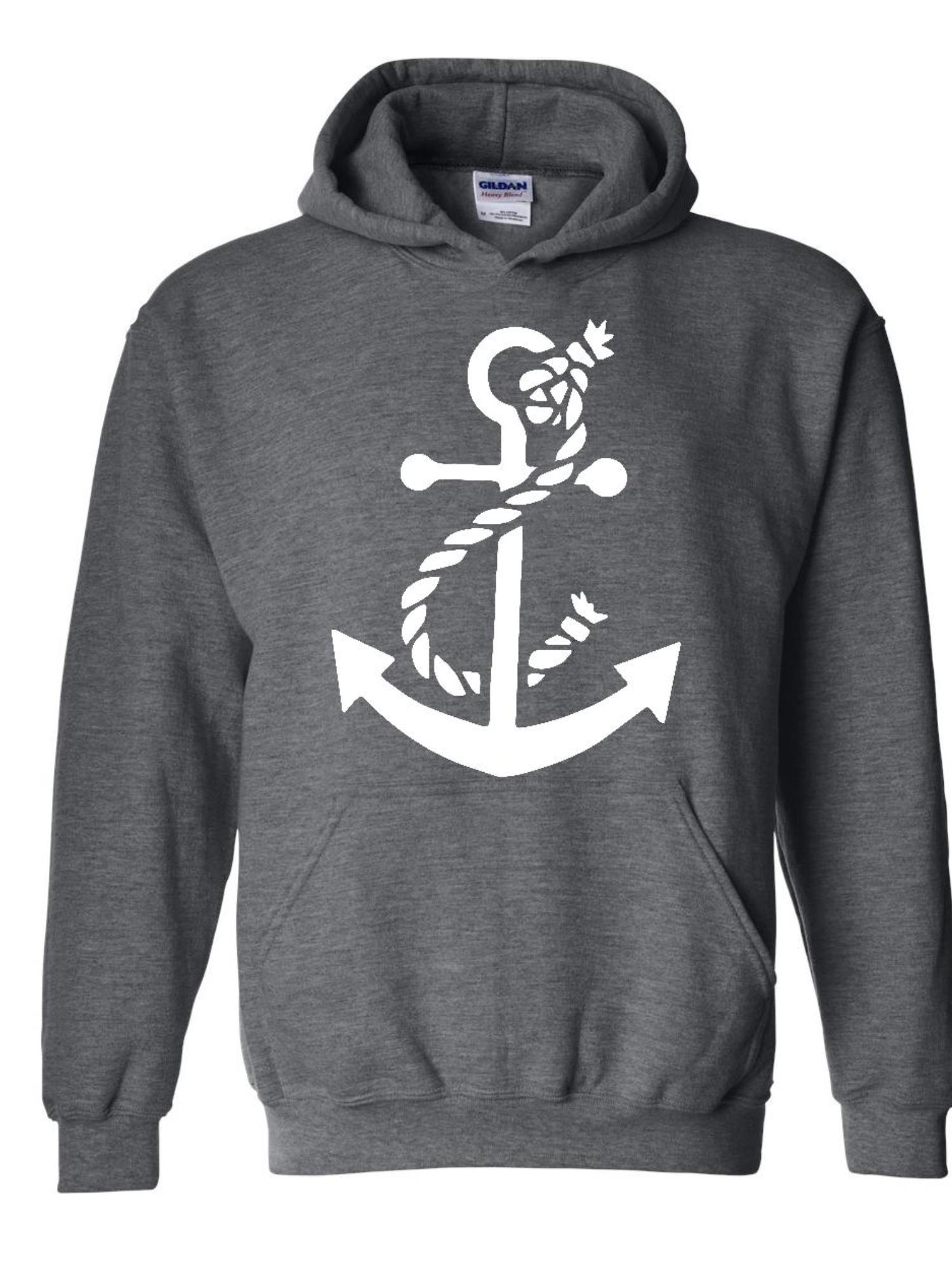 IWPF Unisex White Anchor Hoodie Sweatshirt