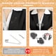 thumbnail image 3 of Guardurnaity 4 piezas Vintage Jersey bufanda cárdigan Clip accesorio delicado y elegante para un toque clásico Accesorios de disfraces, 3 of 6