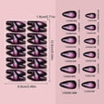 thumbnail image 3 of Fashion Almond Short Press On Nails Set Full Cover Artificial Acrylic Nails Easy Apply Nail Art Mnicure Decoration, 3 of 4