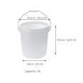 thumbnail image 2 of HEMOTON White Plastic Storage Bucket with Secure Lid 10L Capacity for Home and Industrial Use, 2 of 8