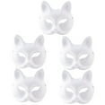 thumbnail image 2 of Adult White Unpainted Mask for DIY Drawing  Party, Pack of 5, 2 of 7