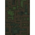 thumbnail image 1 of Ahgly Company Indoor Rectangle Patterned Black Novelty Area Rugs, 7' x 10', 1 of 6