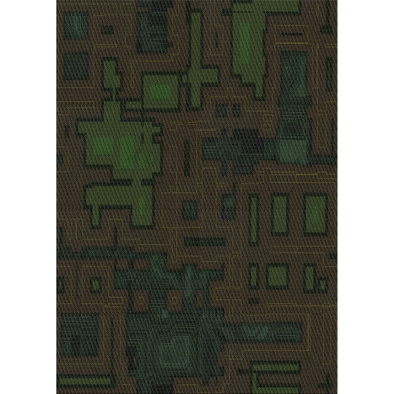 Ahgly Company Indoor Rectangle Patterned Black Novelty Area Rugs, 7' x 10'