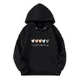 thumbnail image 1 of PMVFHDE Chandails en Molleton à Col Rond Fille Graphique Enfants Filles Chemise de Sport Garçon Fille Décontracté Chandail à Capuchon Chandail à Capuche avec Poche Adapté pour Ados Filles Garçons Noir, 3-4 Ans, 1 of 3
