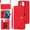 Red, variant on Allytechgroup Wallet Case for iPhone 11 with Credit Card Slot, RFID Blocking PU Leather Case with Lanyard & Shoulder Strap & Kickstand Shockproof Bumper for Women Men, Black