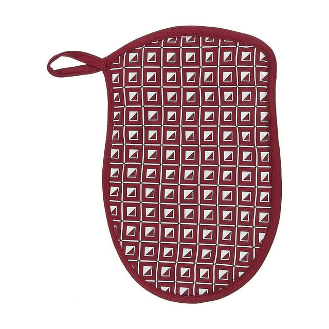 Silicon Imprimer Pot Holder (Geo) (Rouge) - Set of 4