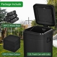 thumbnail image 2 of Dog Poop Trash Can with Lid for Outdoors，3.2 Gallon Trash Can with Activated Carbon Filter & Plastic Bags, Pet Waste Container，UP12L-BK-F+90BK, 2 of 8