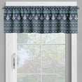 thumbnail image 4 of Ambesonne Nordic Valance & Curtain, Snowman Chevron Zigzag, 55"x45", Turquoise Dark Blue, 4 of 6