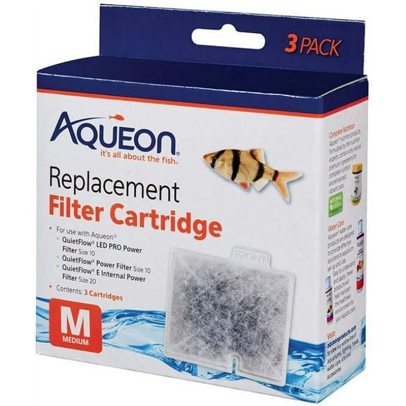 Aqueon QuietFlow Replacement Filter Cartridge [Aquarium, Filter Cartridges] Medium (3 Pack)