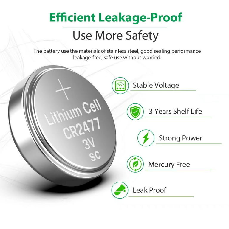 25 Pack CR2477 3V Lithium 1inch Coin Cell Batteries Long Lasting Li Ion  Technology From Weixcliaon, $30.76