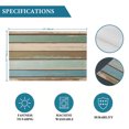 thumbnail image 6 of Green Blue Brown Farmhouse Placemats Set of 2, Vintage Wood Washable Wipeable Table Mats for Dining Tables, Indoor Outdoor Kitchen Place Mats for Holiday Party Table Decor, 6 of 9