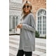 thumbnail image 2 of ABPHQTO Top gris largo con bolsillos para mujer, 2 of 5