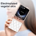 thumbnail image 3 of for Samsung Galaxy Z Flip 7 Case Hinge Protection with Finger Ring Holder, Premium PU Leather Hybrid PC All-Inclusive Diamond Bling Phone Case for Samsung Galaxy Z Flip 7 5G, White, 3 of 6