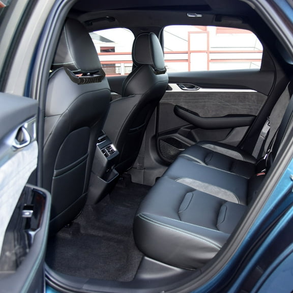 ROSENICE Wave Shape Headrest Grab Handle Black 2Pcs 15.6X1.2X0.4In