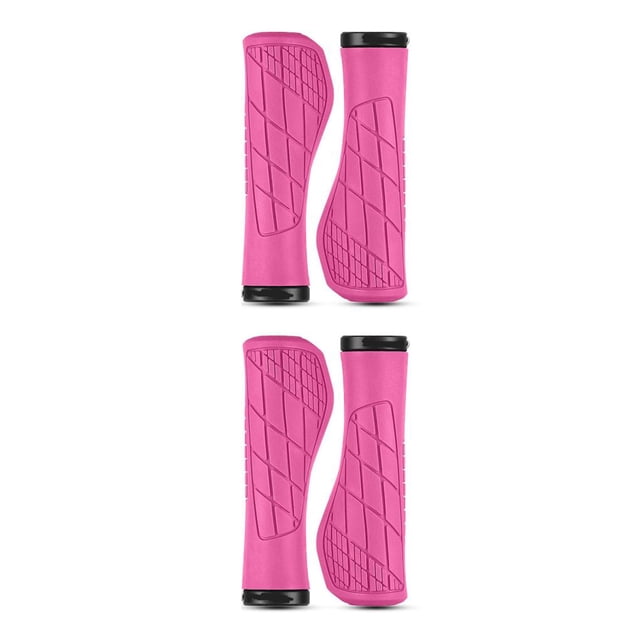 heritaly 1 Pair Bicycles Handlebar Grip Portable Breathable Ergonomic Waterproof Colorful Cycling Replacing Handle Bar End Rose Red 2Set