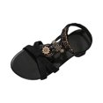 thumbnail image 2 of Willtoo Women's Strappy Beaded Flower Sandals Boho Open Toe Ankle Strap Flat Sandals Summer Vacation Beachwear Shoes Trendy 2026, 2 of 6