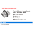 thumbnail image 2 of Front Bulb Socket - Compatible with 2000 - 2005 Toyota Tacoma, 2 of 2