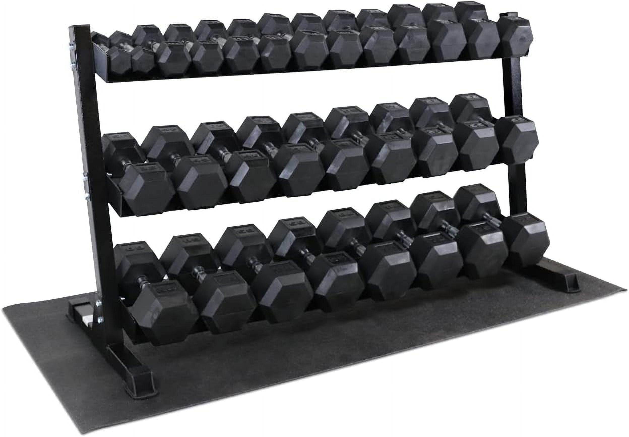 WF Athletic Supply Heavy-Duty Dumbbell Rack Stand, Weight Rack for Home Gym, Weight Holder, Available Sizes for Storage 5-75LB Dumbbell Pairs, Blue, RACK ONLY