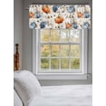 thumbnail image 3 of Thanksgiving Pumpkin Valances for Windows Fall Sunflower Leaves Linen Texture Rod Pocket Curtains Valance Short Window Treatment Drapes for Living Room, Bedroom Bathroom 60"&nbsp;W x 14" L, 3 of 5