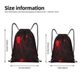 thumbnail image 2 of Fotbe Red Spider On The Web Bolsa Mochila con Cordón Estampada, Bolsa de Gimnasio Deportiva, Bolsa Cinch, Bolsa con Cordón para Hombres y Mujeres-Medium, 2 of 6