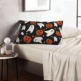 thumbnail image 5 of Halloween Pillow Covers 12 X 20 Inch Set of 2 Ghost Pumpkin Throw Pillow Covers Orange and Black Cushion Cases Farmhouse Decorative Outdoor Pillow Covers for Couch Home Sofa Living Room, 5 of 5