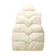 thumbnail image 4 of Leesechin Women's Winter Puffer Vest Quilted Stand Collar Zip Up Padded Gilet Coat with Pockets, 4 of 5