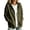 Army Green, variant on Edvintorg Women's Jackets Loose Zip up Long Sleeve Coat Fall Winter Casual Hooded Outerwear with Pocket Women's Clothes S-2XL Black
