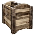 thumbnail image 4 of Homestead Collection Magazine Rack w/ Laser Engraved Wolf Design, Stain & Clear Lacquer Finish, 4 of 9