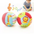 thumbnail image 1 of Juguetes de animales para bebés de 0 a 12 meses Bola de felpa suave sonajero con sonido Bola de culturismo juguetes educativos para recién nacidos, 1 of 5