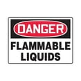 thumbnail image 1 of Accuform Signs 10" x 14" Plastic Safety Sign "DANGER FLAMMABLE LIQUIDS" Red/Black On White MCHG102VP, 1 of 1