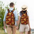 thumbnail image 4 of Fotbe Red Plaid Sunflower Mochila de Lona con Estampado, Mochila Duradera, Mochila Versátil de Alta Calidad, Mochila Compacta Vintage-Small, 4 of 5