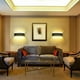 thumbnail image 3 of Aplique de pared LED moderno, elegante acabado negro mate, luz de arriba a abajo con luz uniforme y duradera para sala de estar, dormitorio y pasillo, 3 of 5