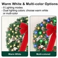 thumbnail image 2 of Every Moment Counts 24" Color Changing LED Christmas Wreath with White Pine Cone & Hanger, Multi-Color Decor for Indoor and Outdoor, 2 of 8