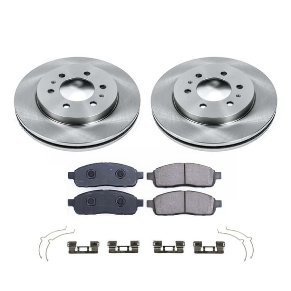 Ultimate Brakes Front Semi-Metallic Brake Pad and Rotor Kit with Hardware WM80296