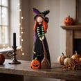 thumbnail image 5 of Halloween Witch Table Decorations, Cute Wooden Centerpiece, Spooky Black Table Centerpiece, for Home Mantel Tiered Tray Decor, 5 of 7
