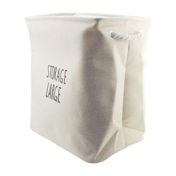SHARE SUNSHINE Cotton and Linen Storage Bag Thickened Large Capacity Foldable With Handle(Brown)