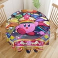 thumbnail image 2 of Kirby Star-Theme Round tablecloth has an iconic print, fits most tables, and is easy to care for perfect gifts for fans friends and family.diameter60''(152cm), 2 of 5