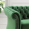 thumbnail image 5 of Galilea Chesterfield Velvet Club Chair, Emerald, 5 of 8