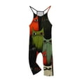 thumbnail image 6 of GERsome Girls Jumpsuit Romper V Neck Sleeveless Cute Long Pants Casual Printed Spaghetti Straps Overalls with Side Pockets 5-14 Years（Size 9-10 Years/12#Cats), 6 of 6