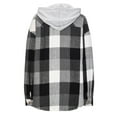 thumbnail image 4 of IROINNID Women's Shacket Jacket Long Sleeve Plaid Hoodie Outwear, Loose Outwear T-Shirt Autumn Blouse, 4 of 5