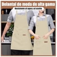 thumbnail image 2 of 5pzs Delantales De Lona Ajustables, Para Chef O Arte Caqui 5, 2 of 3