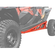 SuperATV Nerf Bars / Rock Sliders / Tree Kickers for 2016+ Polaris RZR XP 4 Turbo Red 1.75 Diameter Heavy-Duty Tubing UV-Resistant Powder Coat Finish Easy Installation!