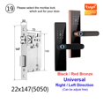 thumbnail image 2 of Door Lock, Tuya Smart Door Lock Fingerprint Password IC Card Keyless Remotely Unlock Use AA Battery Support 8 Language Voice ,Easy to Install, 2 of 6