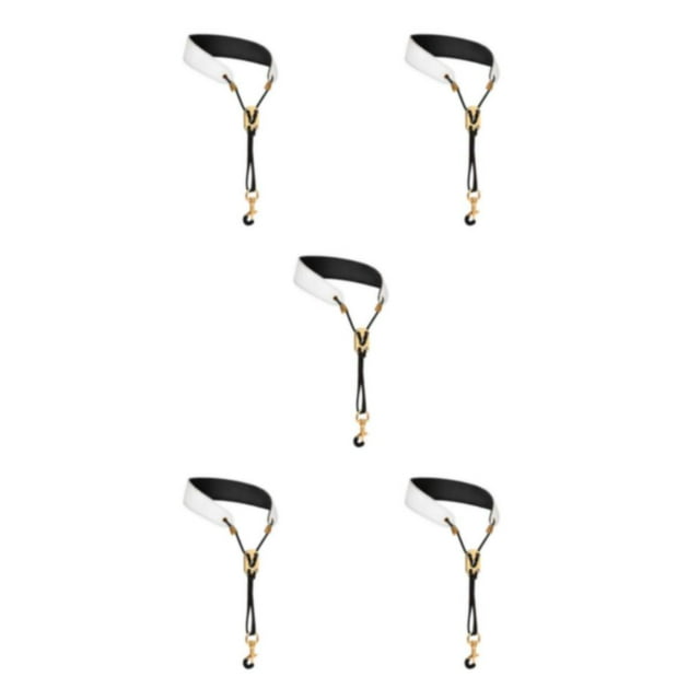 Youkk Sangle de Cou Douce et Rembourrée pour Saxophone Soprano Basse Clarinette Blanc 45cm 5ensemble