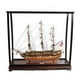 thumbnail image 1 of Old Modern Handicrafts T097A USS Constitution Midsize with Display Case - Natural Wood, 1 of 1
