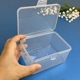 thumbnail image 4 of 6 Pack Clear Plastic Beads Storage Containers Box, Rectangle Plastic Box Containers for Beads, Coins, Safety Pins and Other Craft Jewelry Watch Findings, 4 of 8